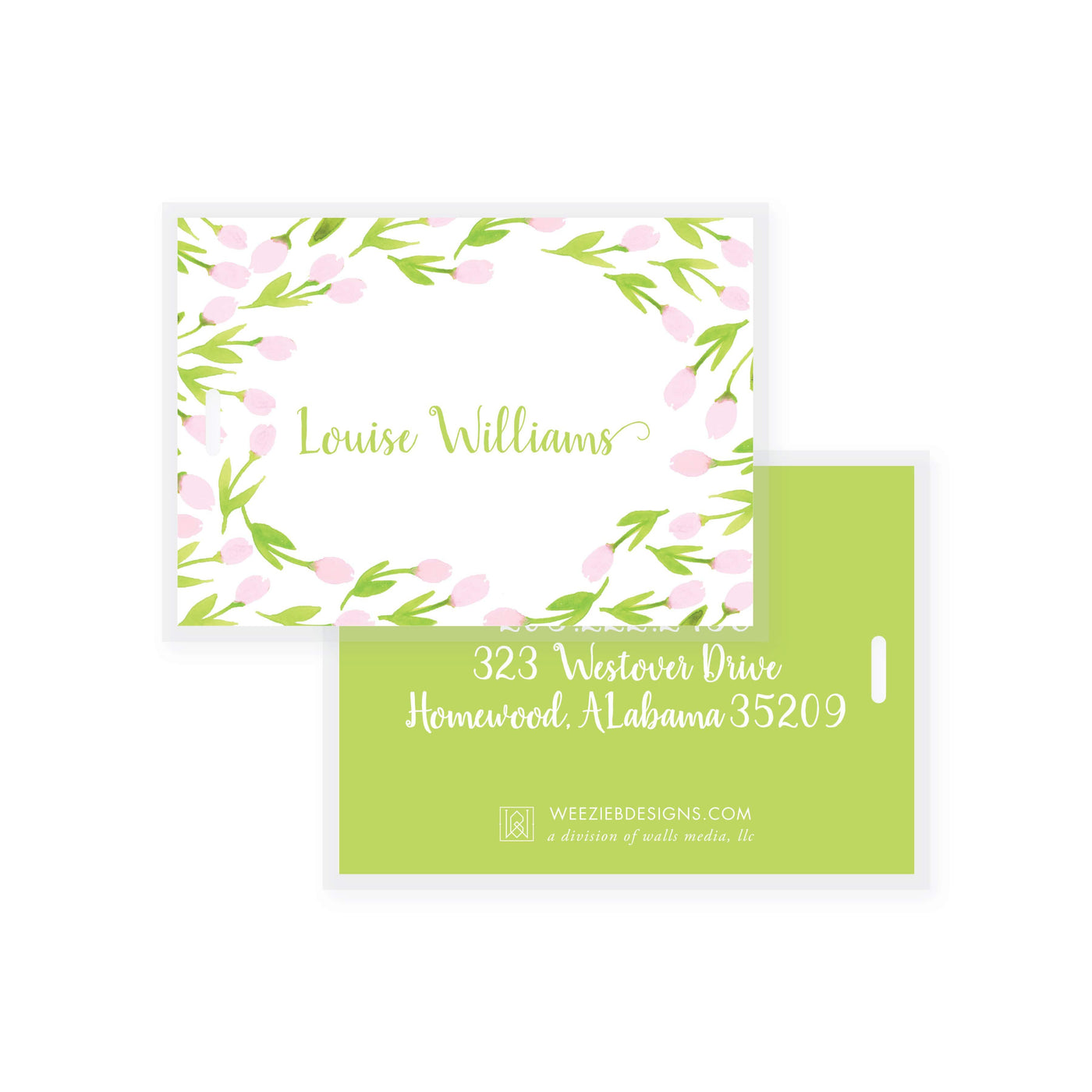 Weezie B. Designs | Garden of Tulips Bag Tag