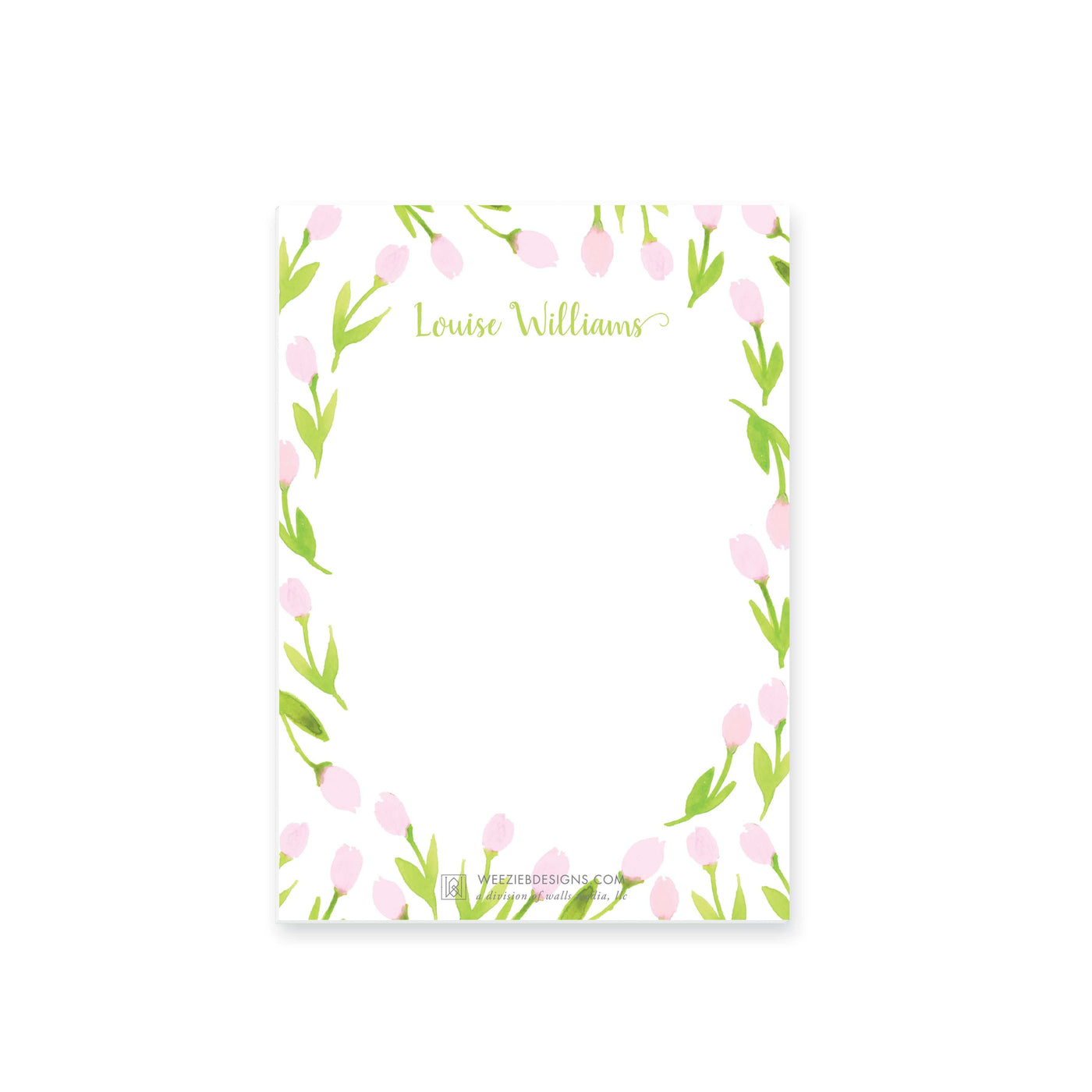 Weezie B. Designs | Garden of Tulips Notepad