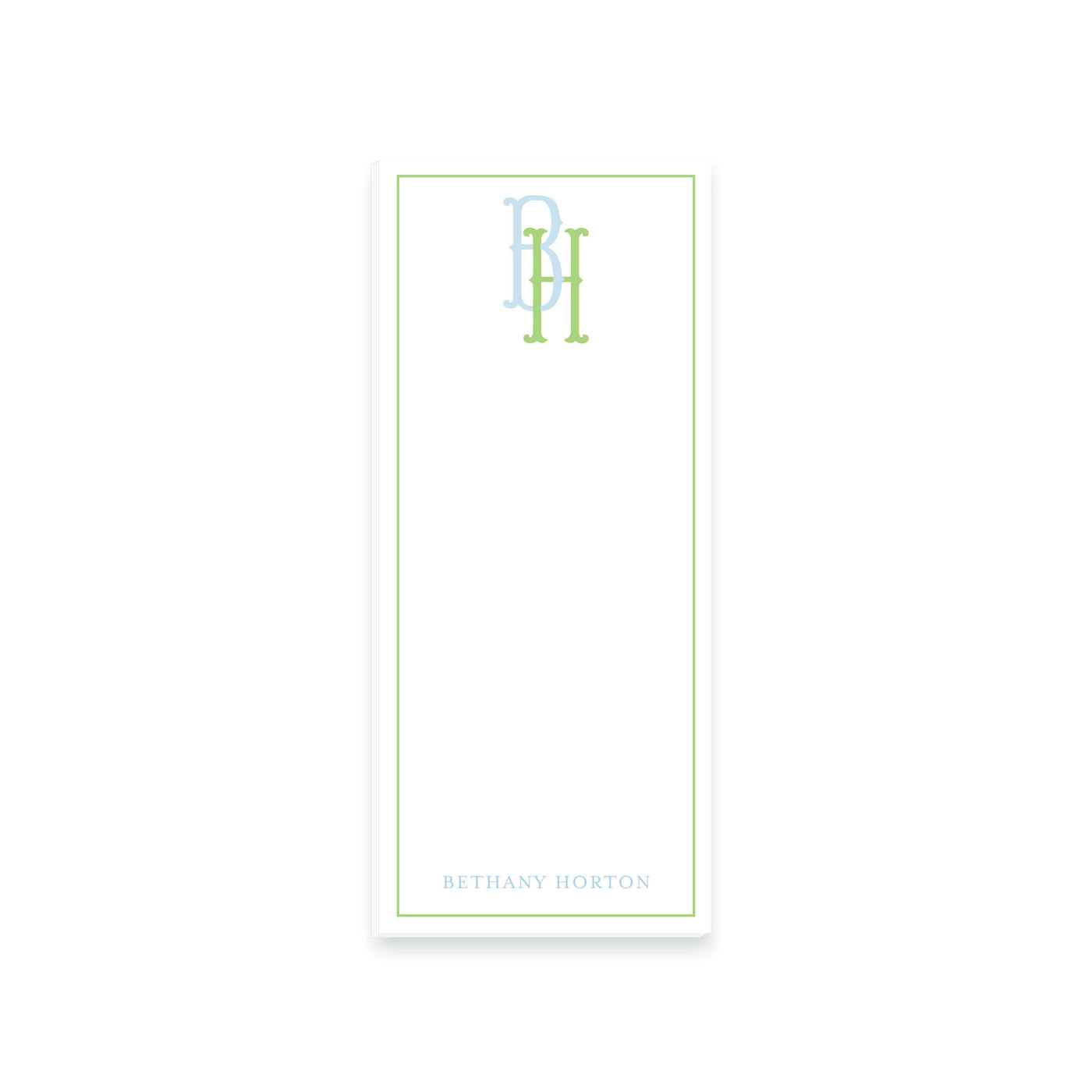 Weezie B. Designs | Two Letter Fishtail Monogram Notepad