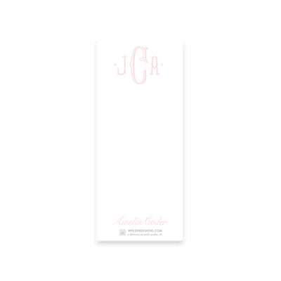 Weezie B. Designs | Center Highlight Fishtail Monogram Notepad