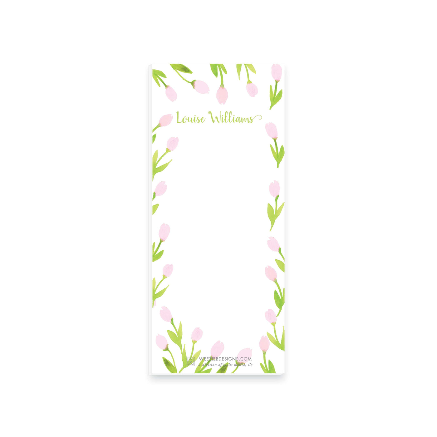Weezie B. Designs | Garden of Tulips Notepad