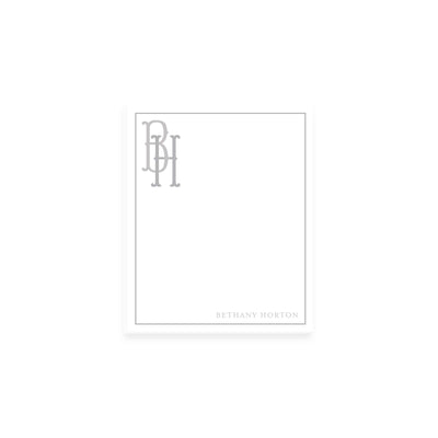 Weezie B. Designs | Two Letter Fishtail Monogram Notepad