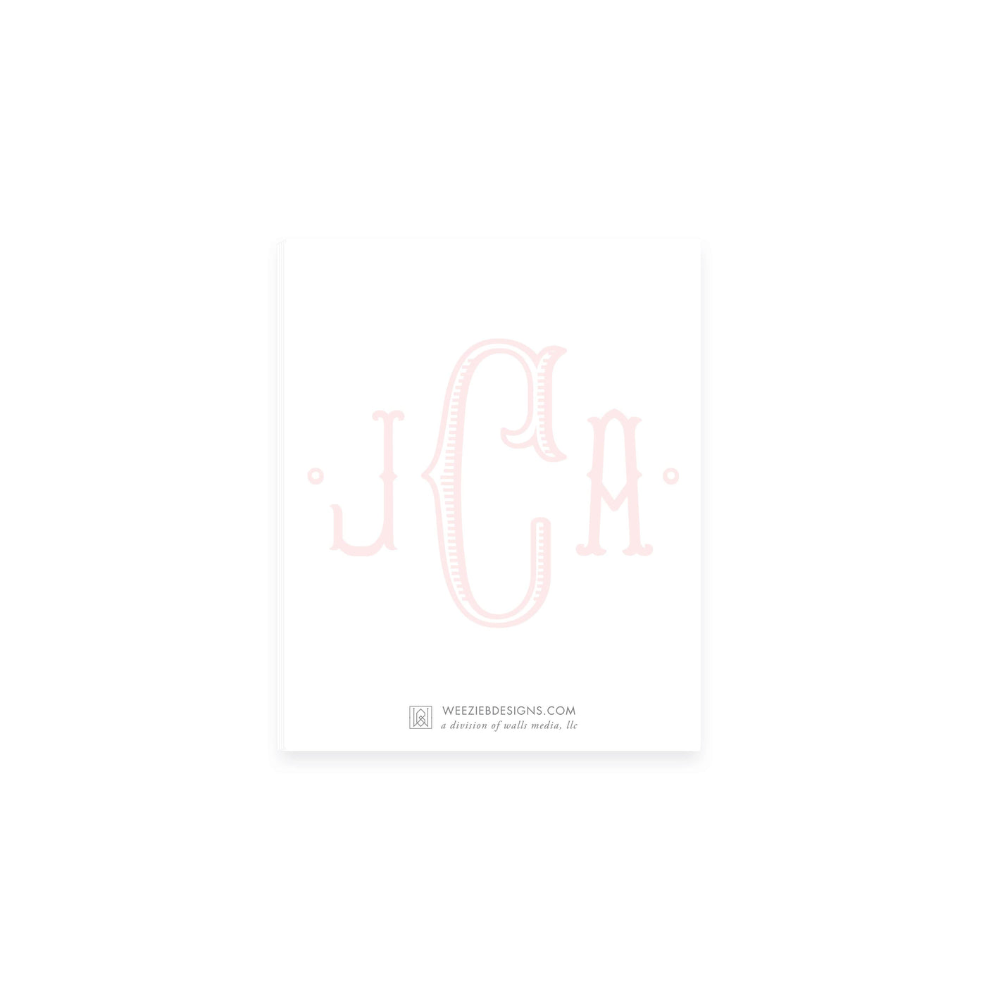 Weezie B. Designs | Center Highlight Fishtail Monogram Notepad