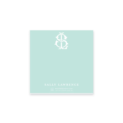 Weezie B. Designs | Square Two-Letter Intertwine Notepad