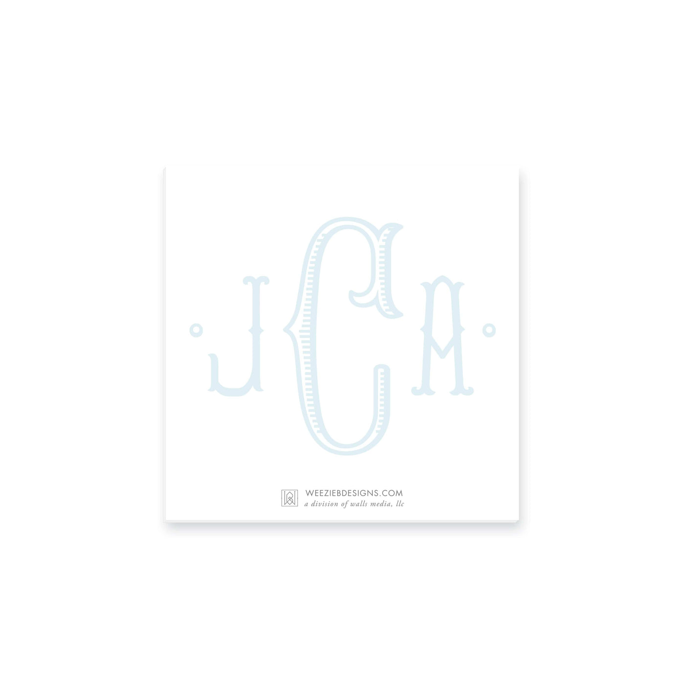 Weezie B. Designs | Center Highlight Fishtail Monogram Notepad