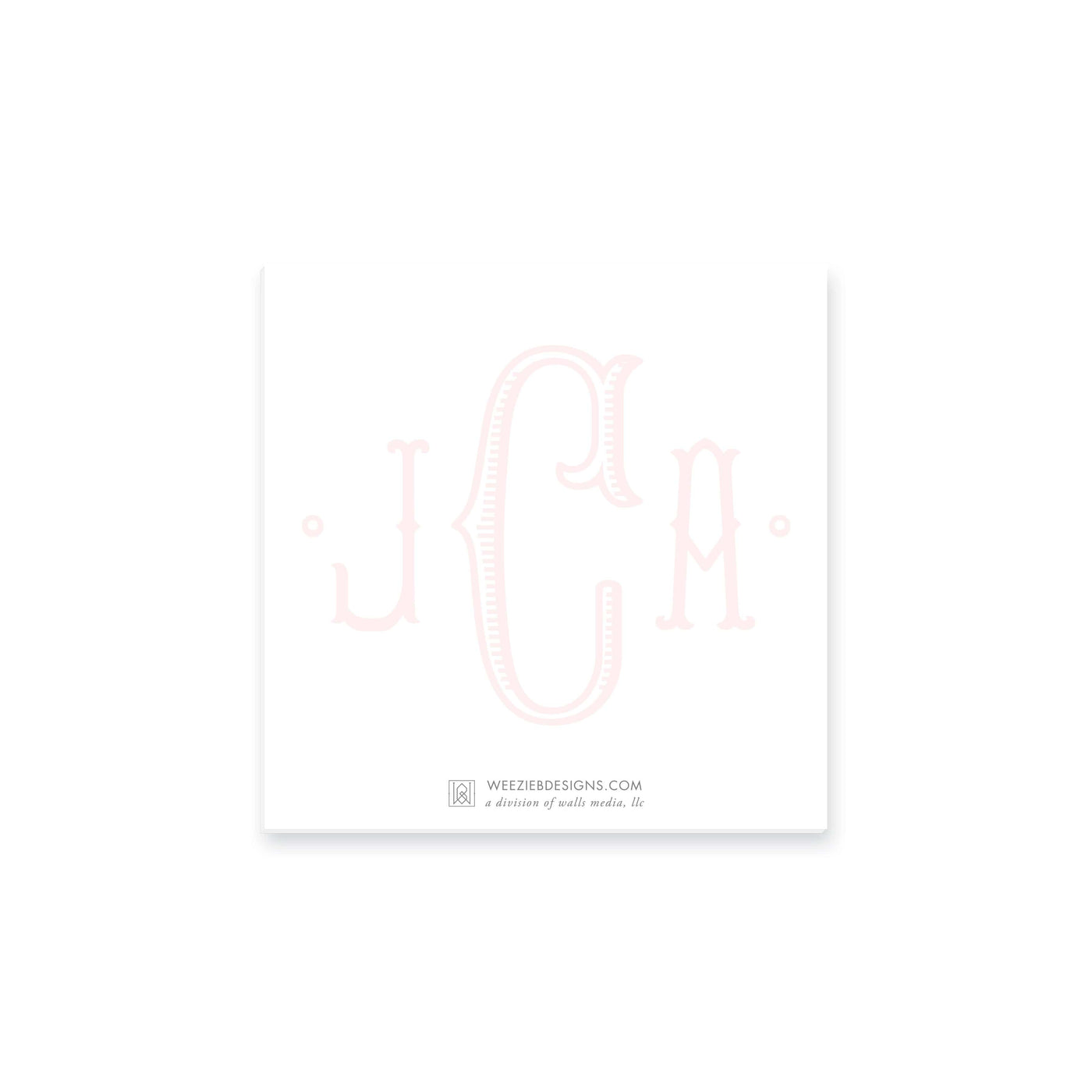Weezie B. Designs | Center Highlight Fishtail Monogram Notepad