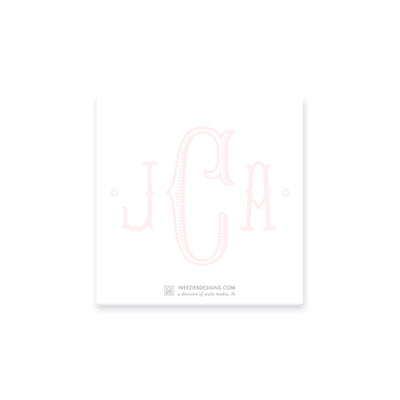 Weezie B. Designs | Center Highlight Fishtail Monogram Notepad