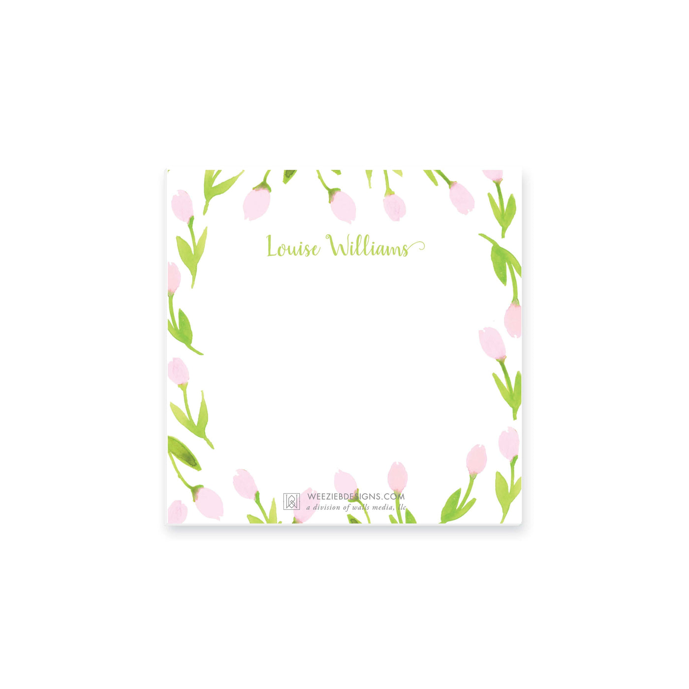 Weezie B. Designs | Garden of Tulips Notepad