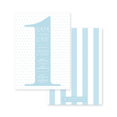 Weezie B. Designs | Kids Birthday Invitation | The Big One