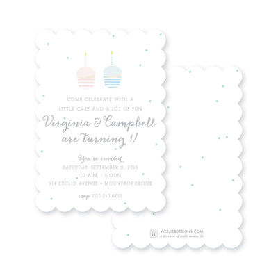 Weezie B. Designs | Kids Birthday Invitation | Little Cupcake