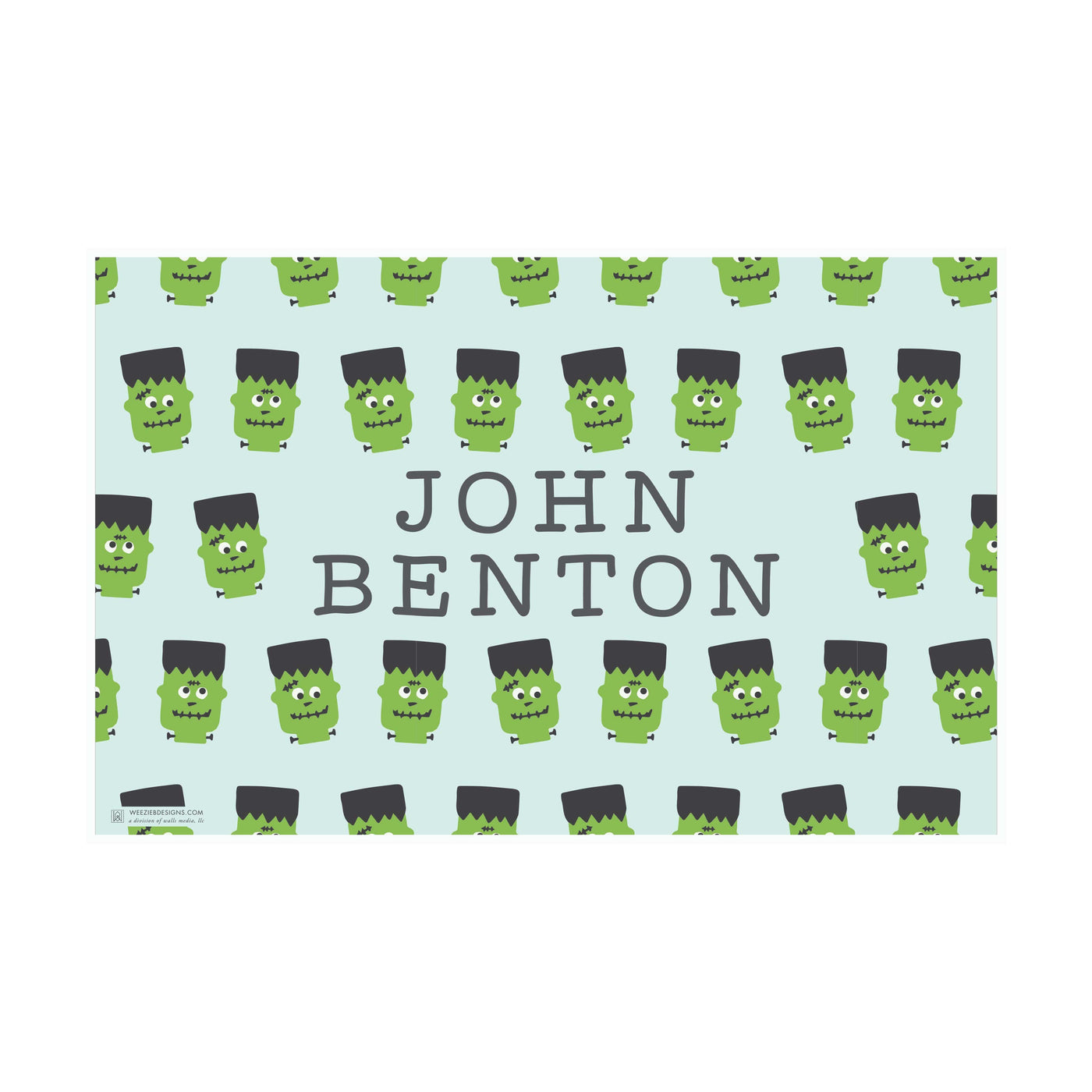 Weezie B. Designs | Franken Halloween Placemat