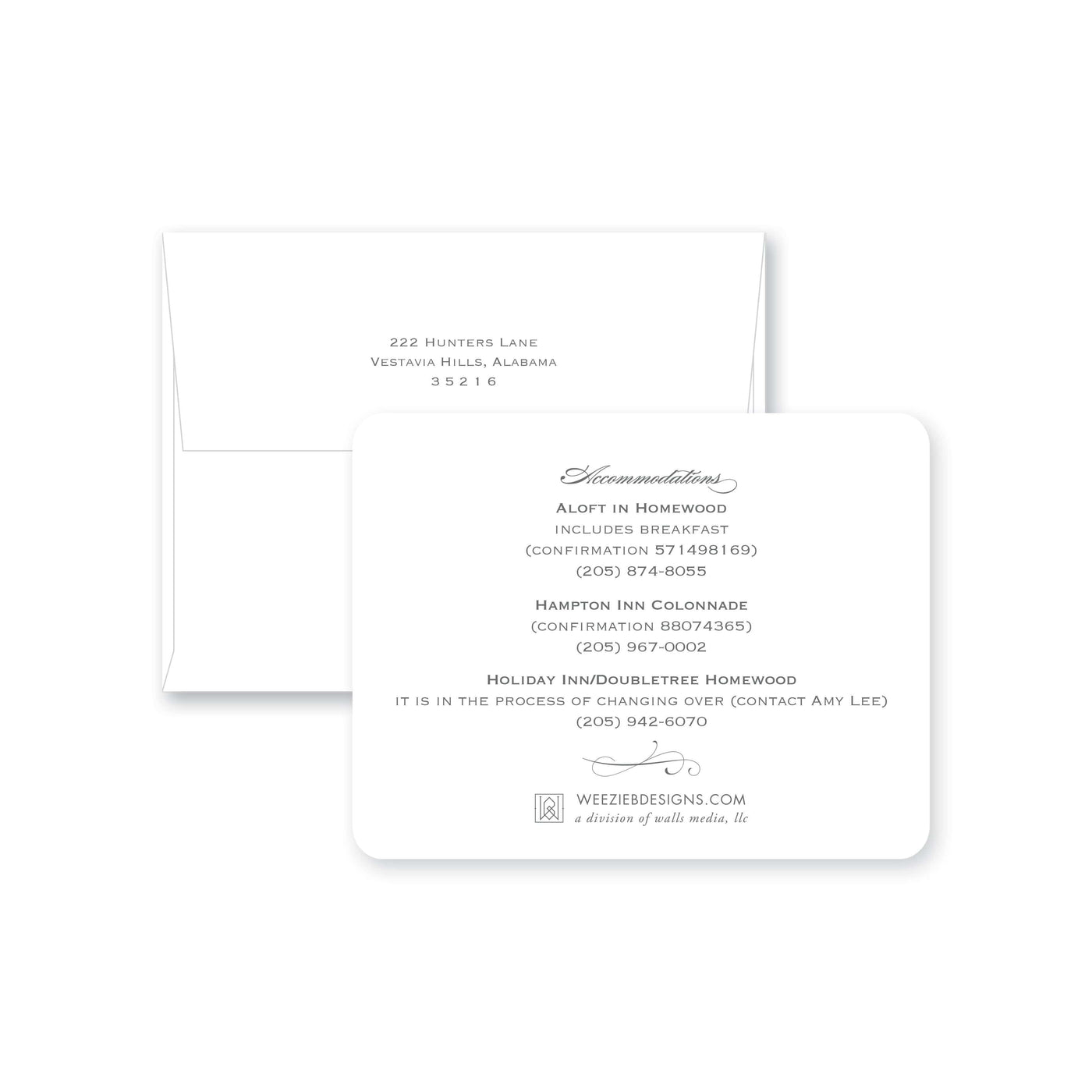 Weezie B. Designs | Simple & Classic Save-the-Date