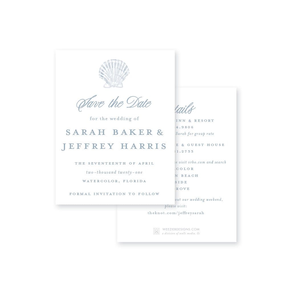 Seashell Save-the-Date
