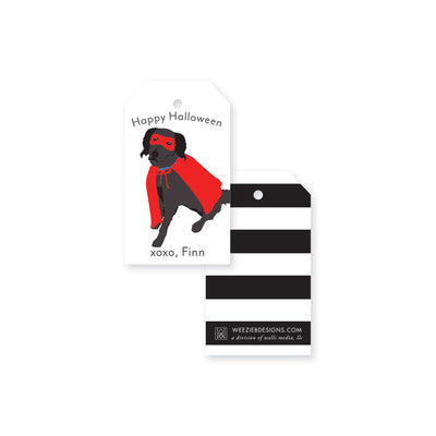 Weezie B. Designs | Halloween Lab Superhero Gift Tag