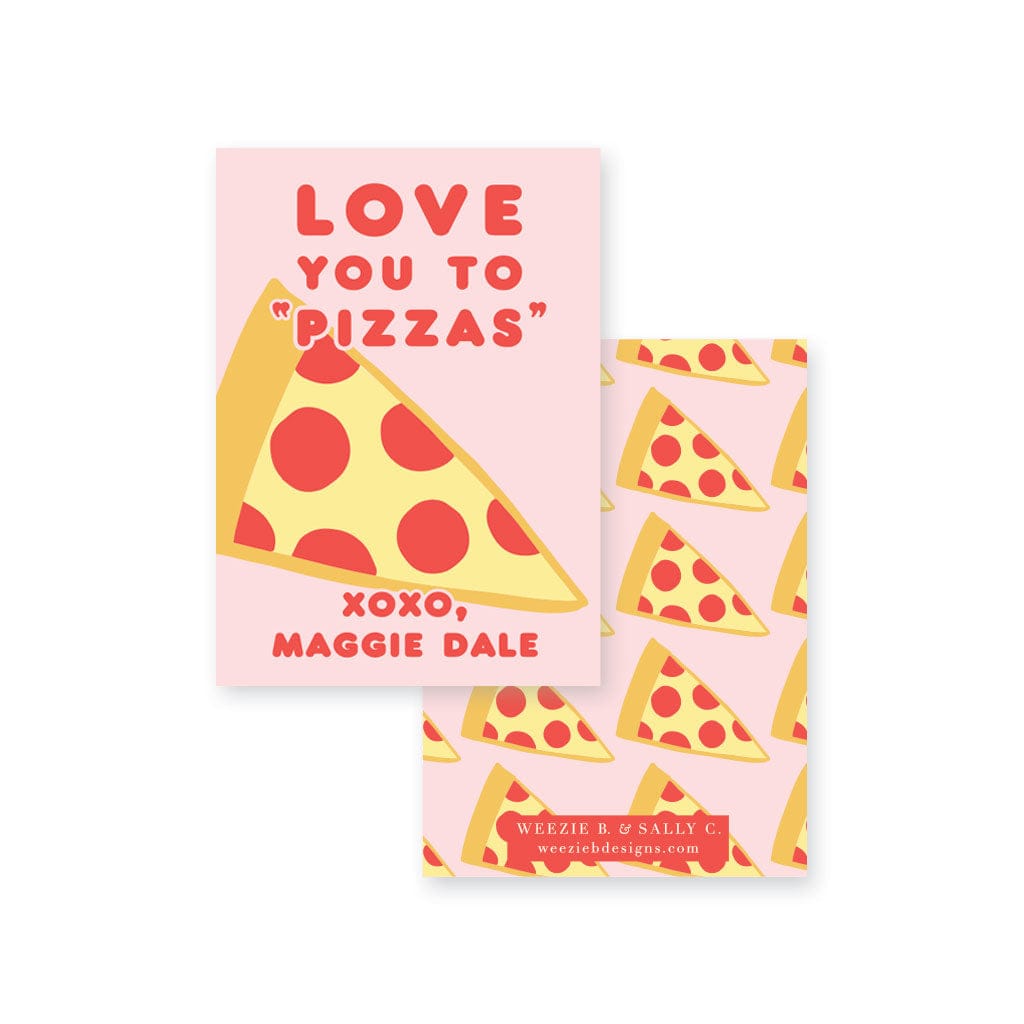 Weezie B. Designs | Pizza My Heart Valentine's Day cards