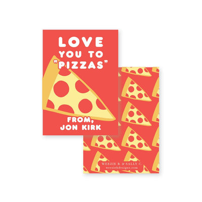 Weezie B. Designs | Pizza My Heart Valentine's Day cards