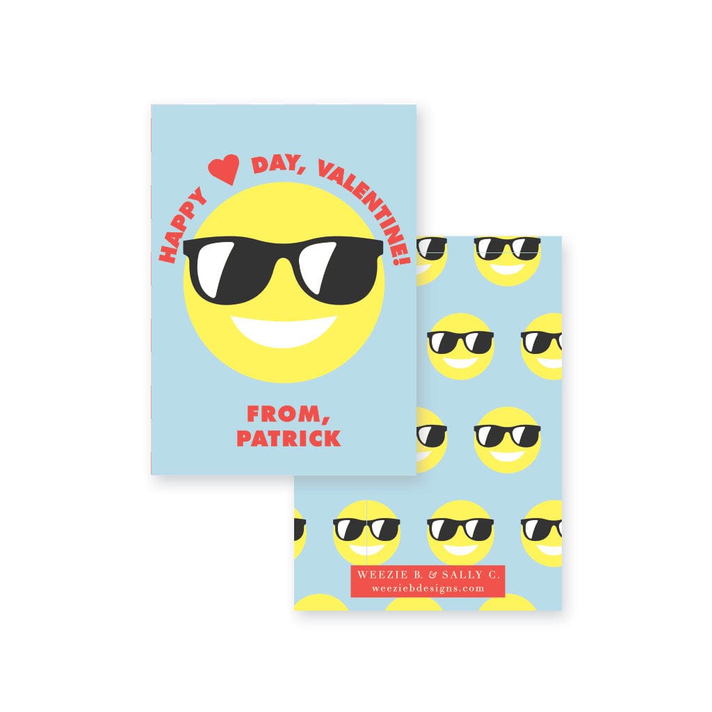 Weezie B. & Sally C. Designs | Emoji Valentine's Day Cards