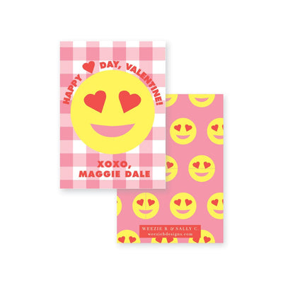 Weezie B. & Sally C. Designs | Emoji Valentine's Day Cards