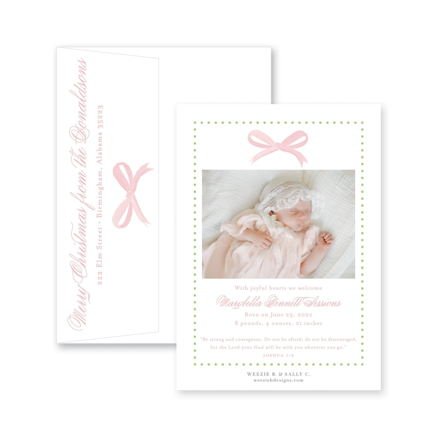 Winter Berries Announcement Christmas Card