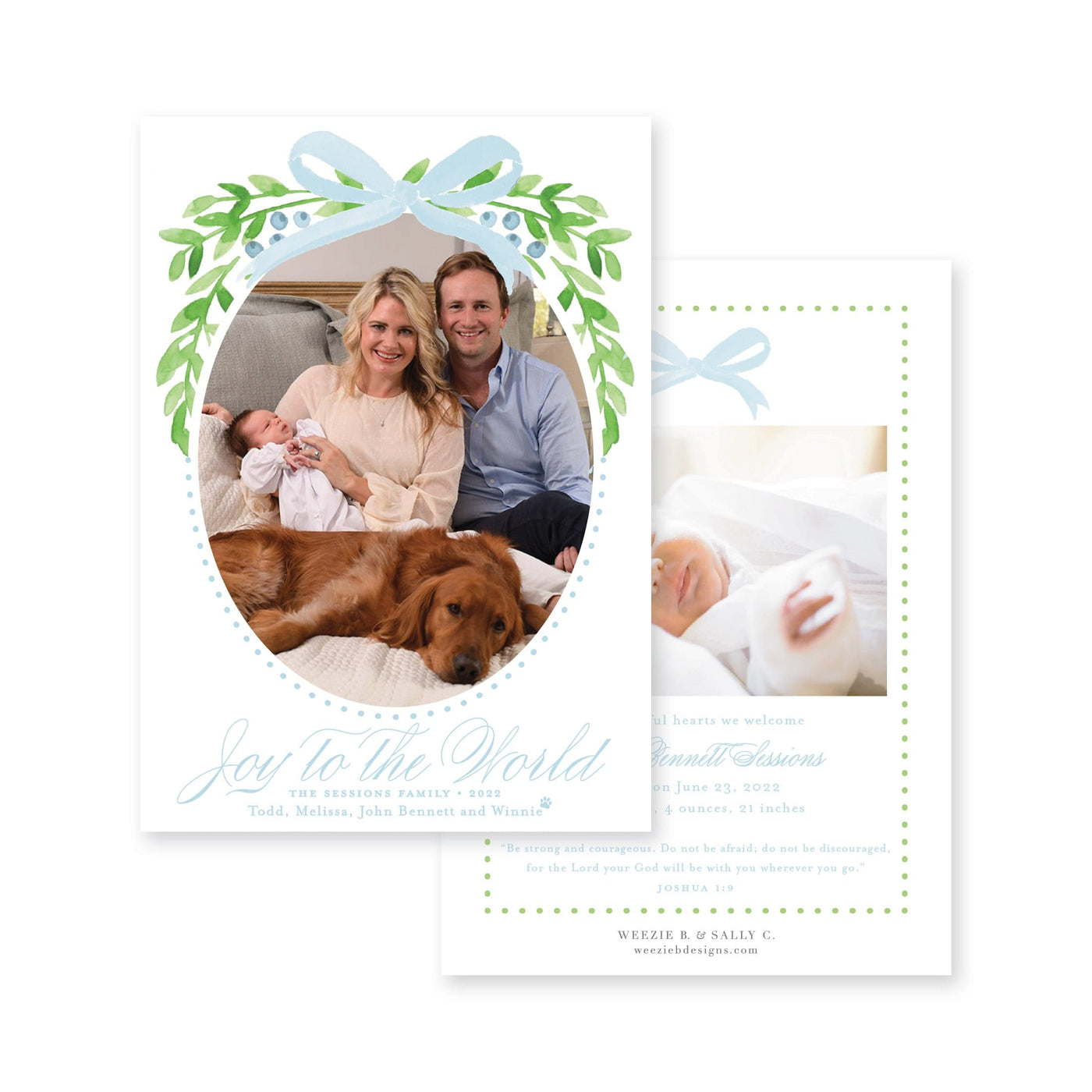 Winter Berries Announcement Christmas Card