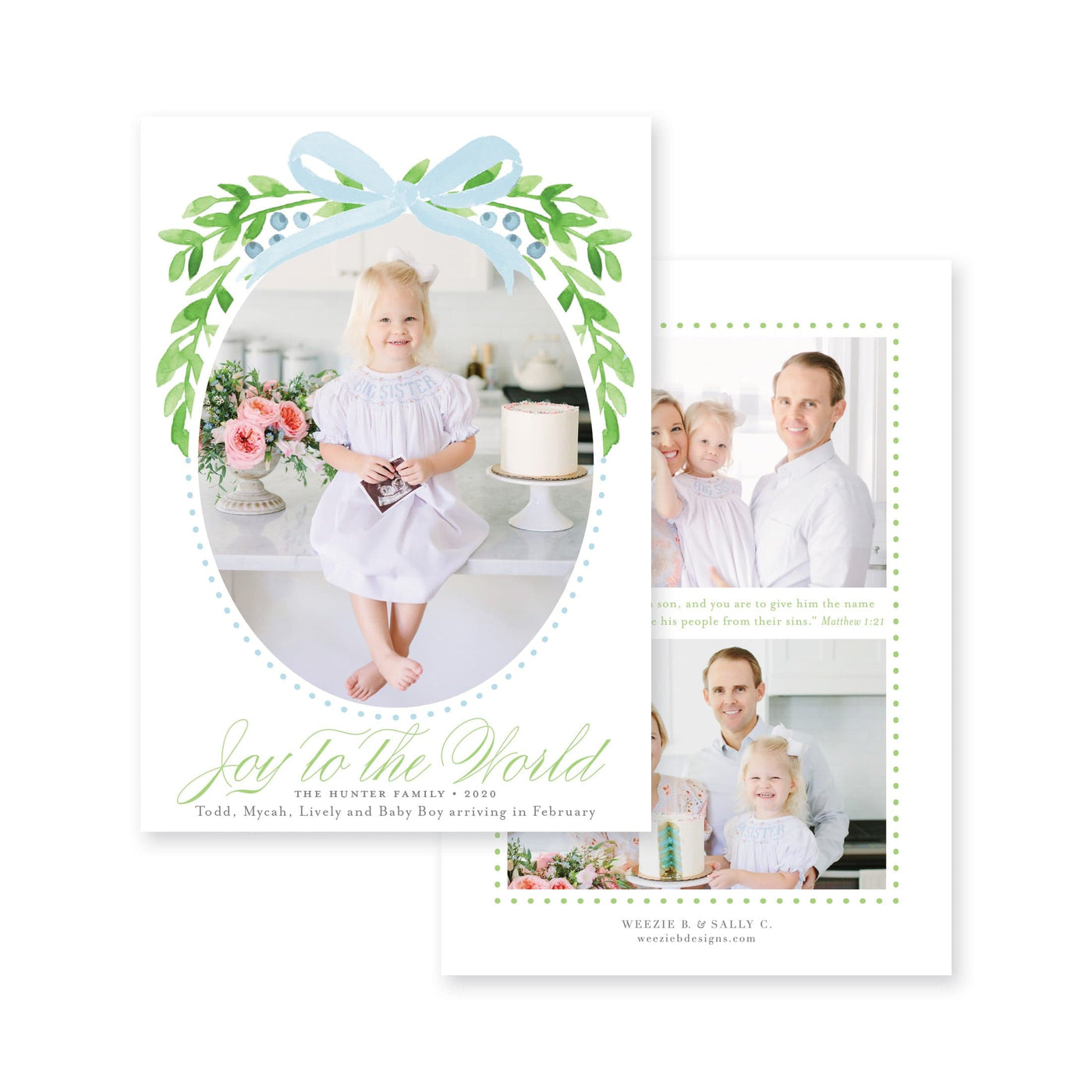 Winter Berries Vertical Christmas Card
