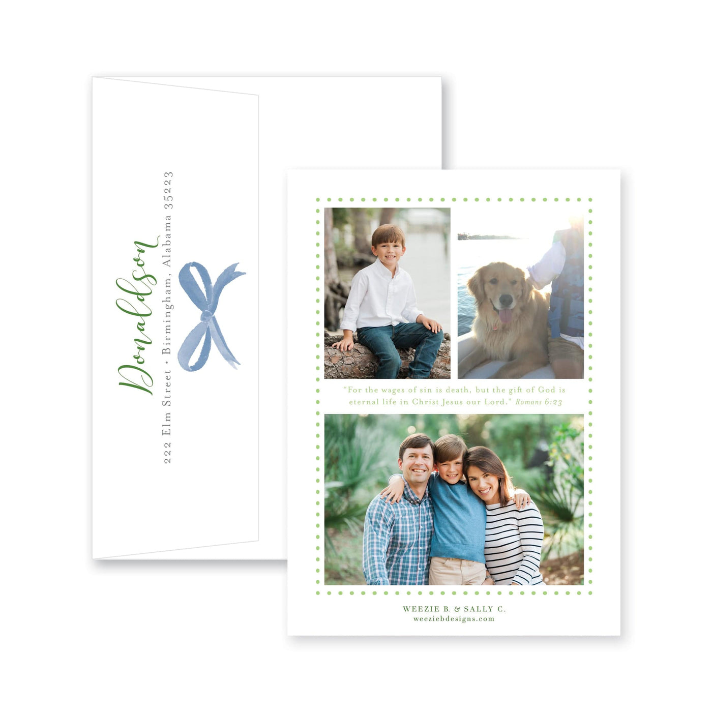 Winter Berries Vertical Christmas Card