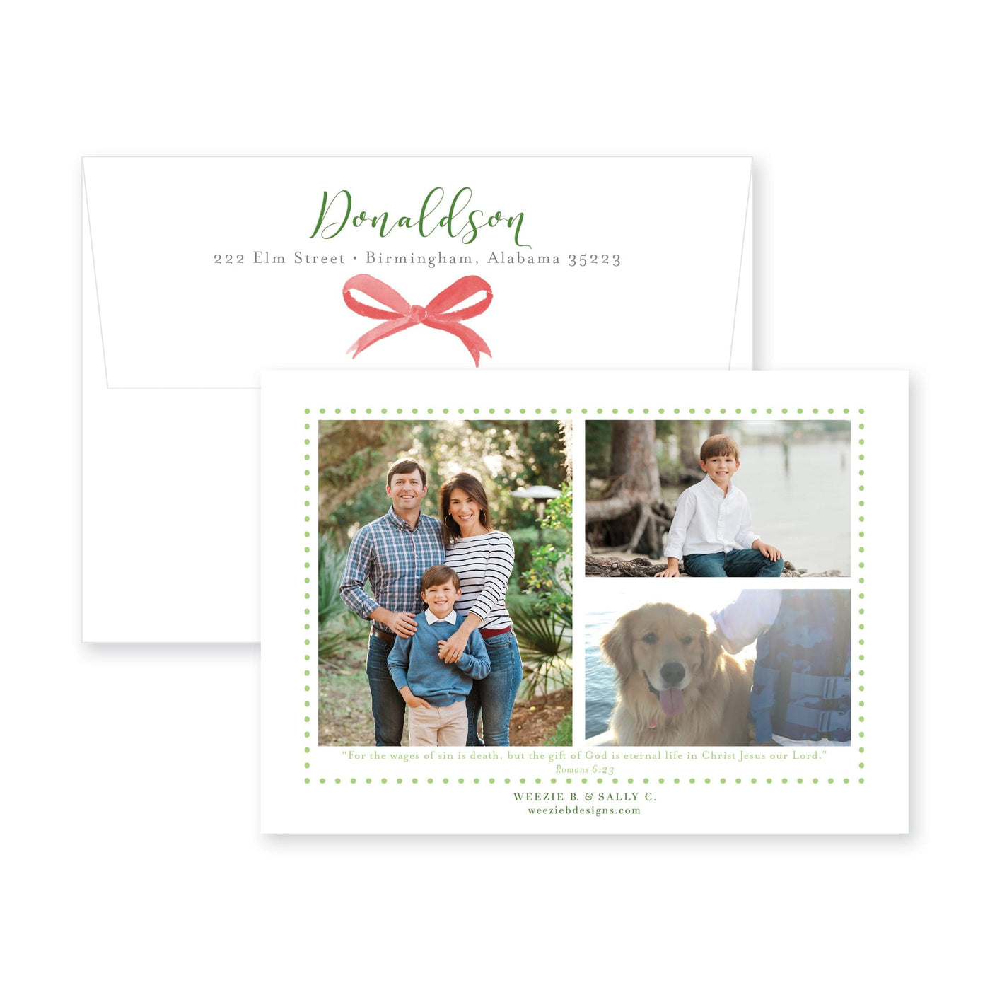 Winter Berries Horizontal Christmas Card