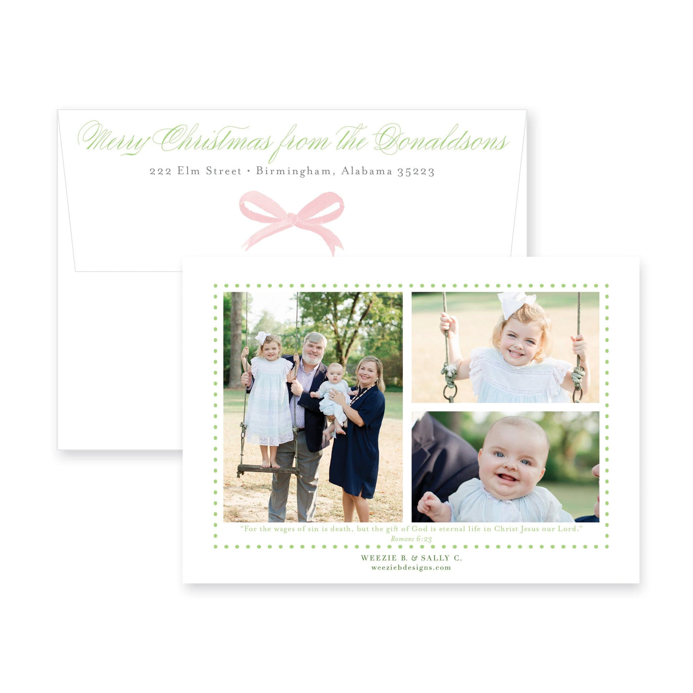 Winter Berries Horizontal Christmas Card