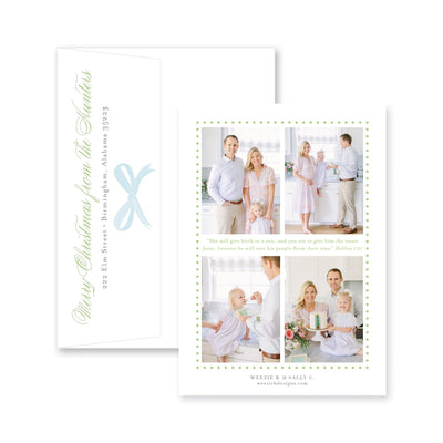 Winter Berries Vertical Christmas Card