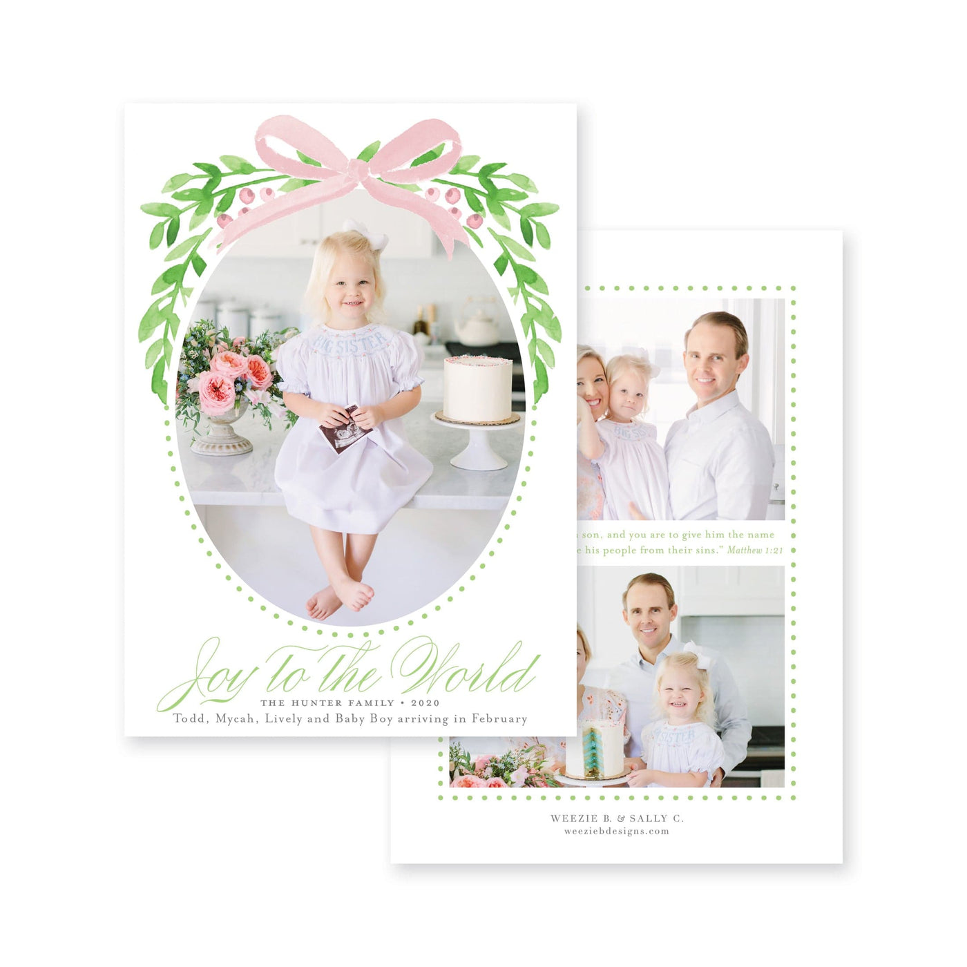Winter Berries Vertical Christmas Card