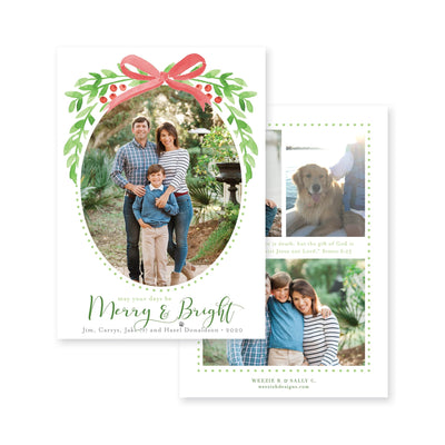 Winter Berries Vertical Christmas Card