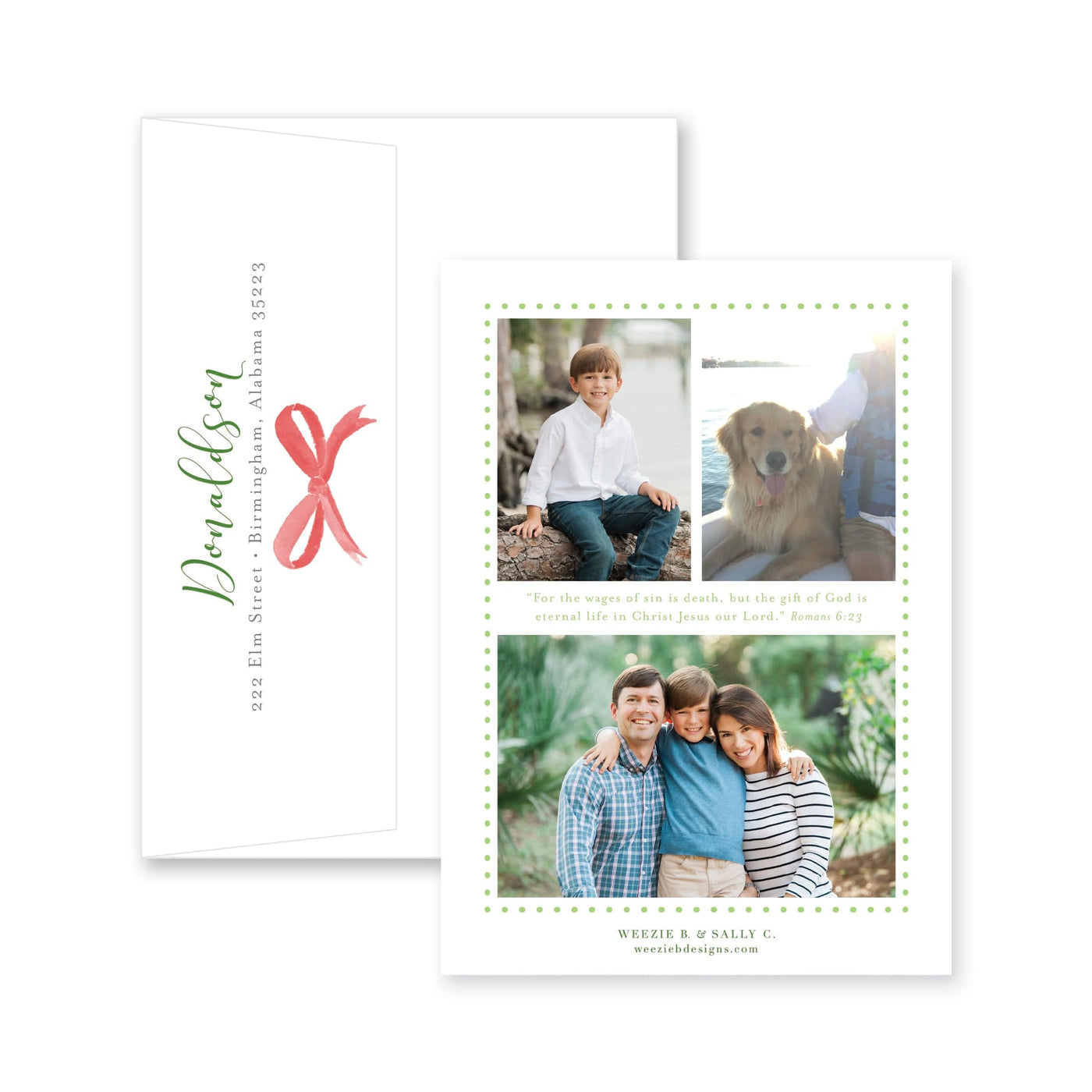 Winter Berries Vertical Christmas Card
